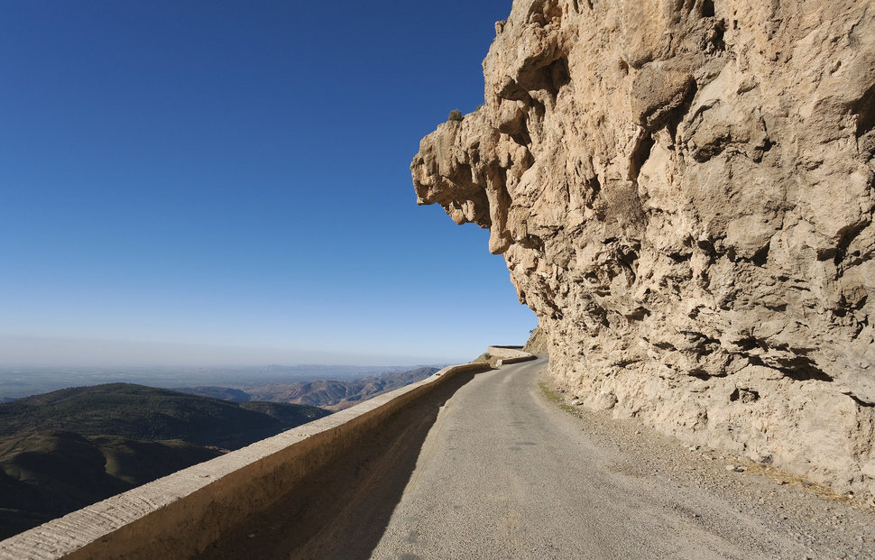 The pass road cuts right through the heart of the High Atlas mountains and is the most direct route from Marrakech to Taroudannt.