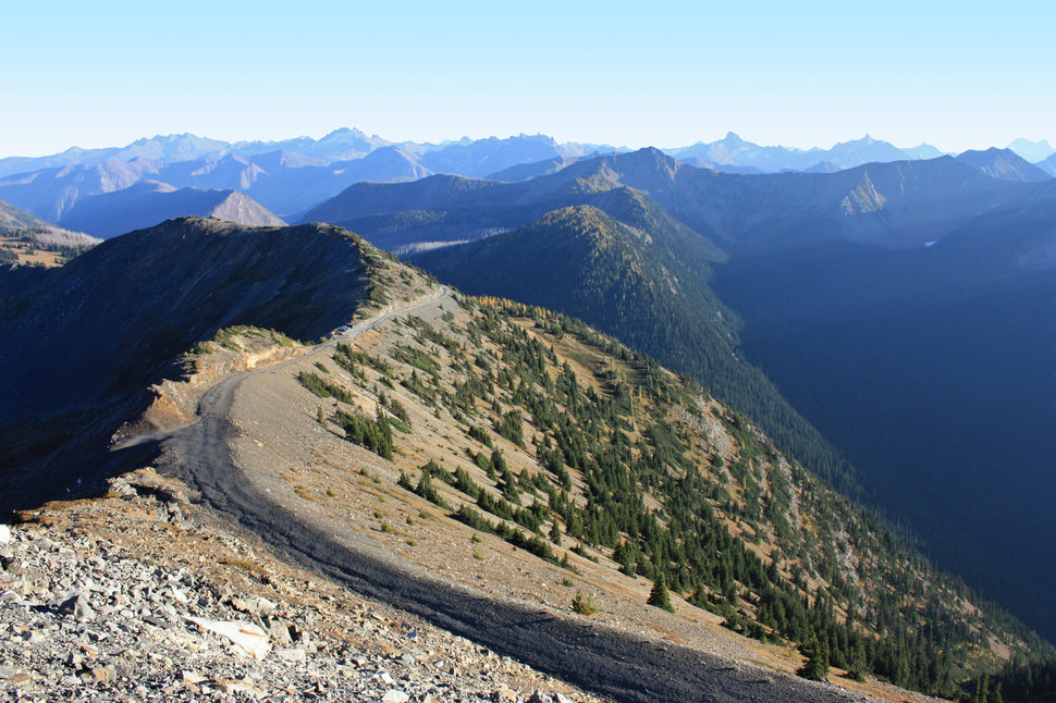 The road to Harts Pass and on to Slate Peak is the highest maintained road in the State of Washington.